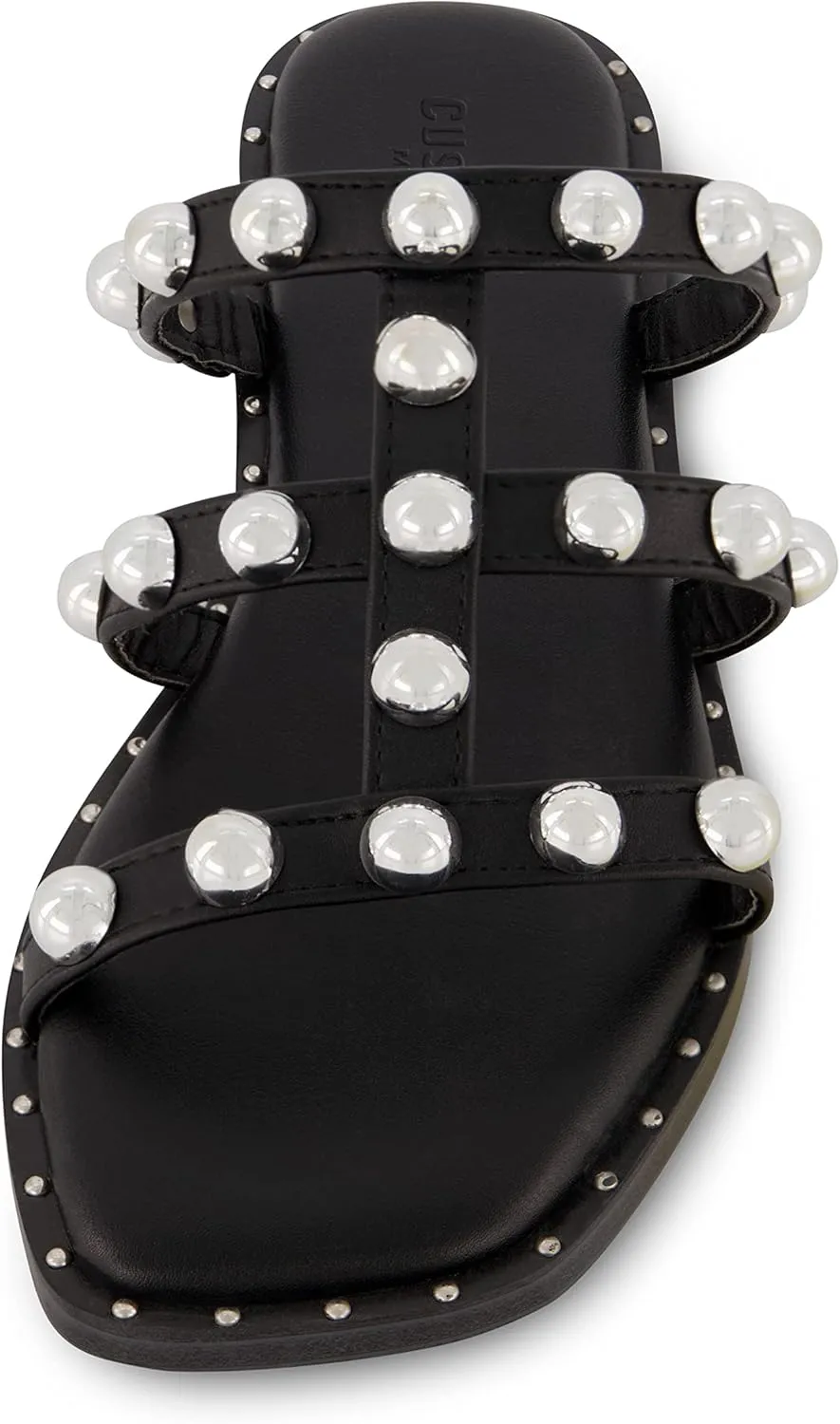 CUSHIONAIRE Women's Ventura stud slide sandal  Memory Foam