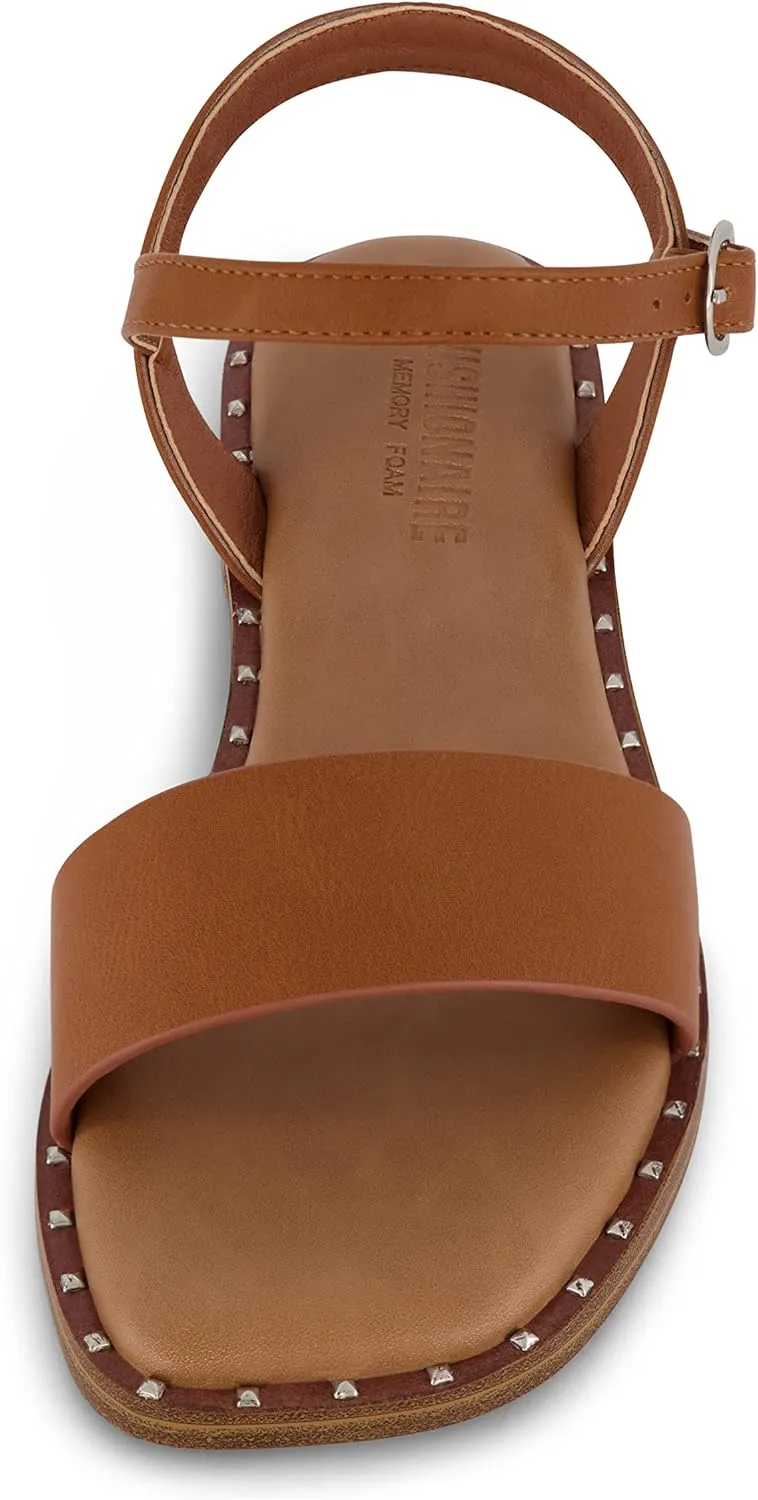 CUSHIONAIRE Women's Verona one band sandal  Memory Foam