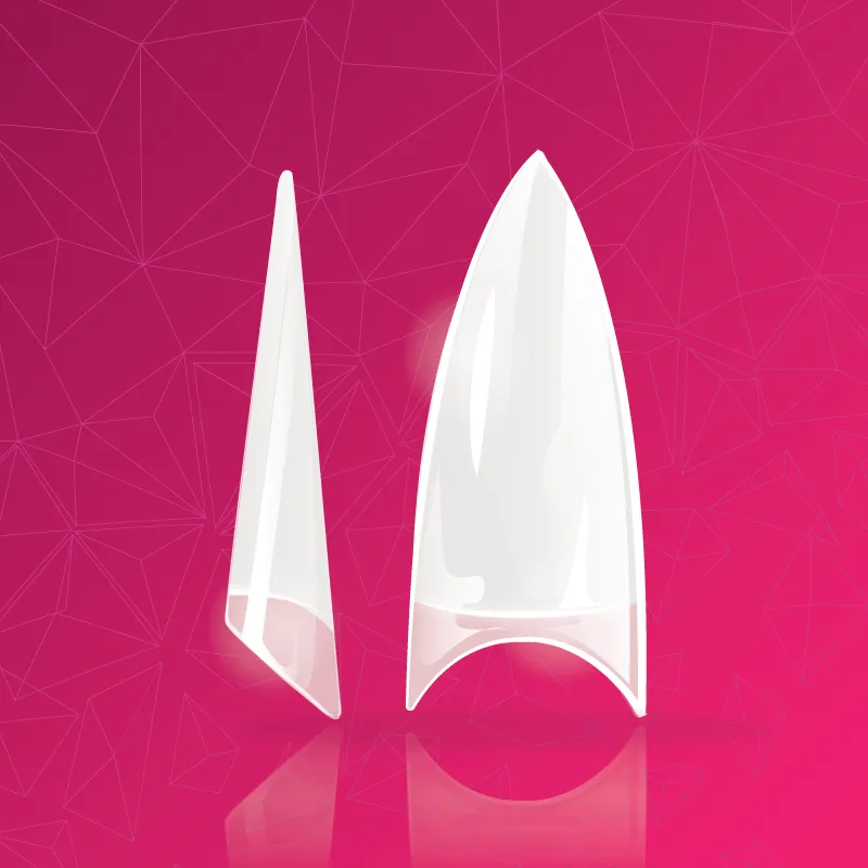 Cut Out Tips - Natural Stiletto (5)