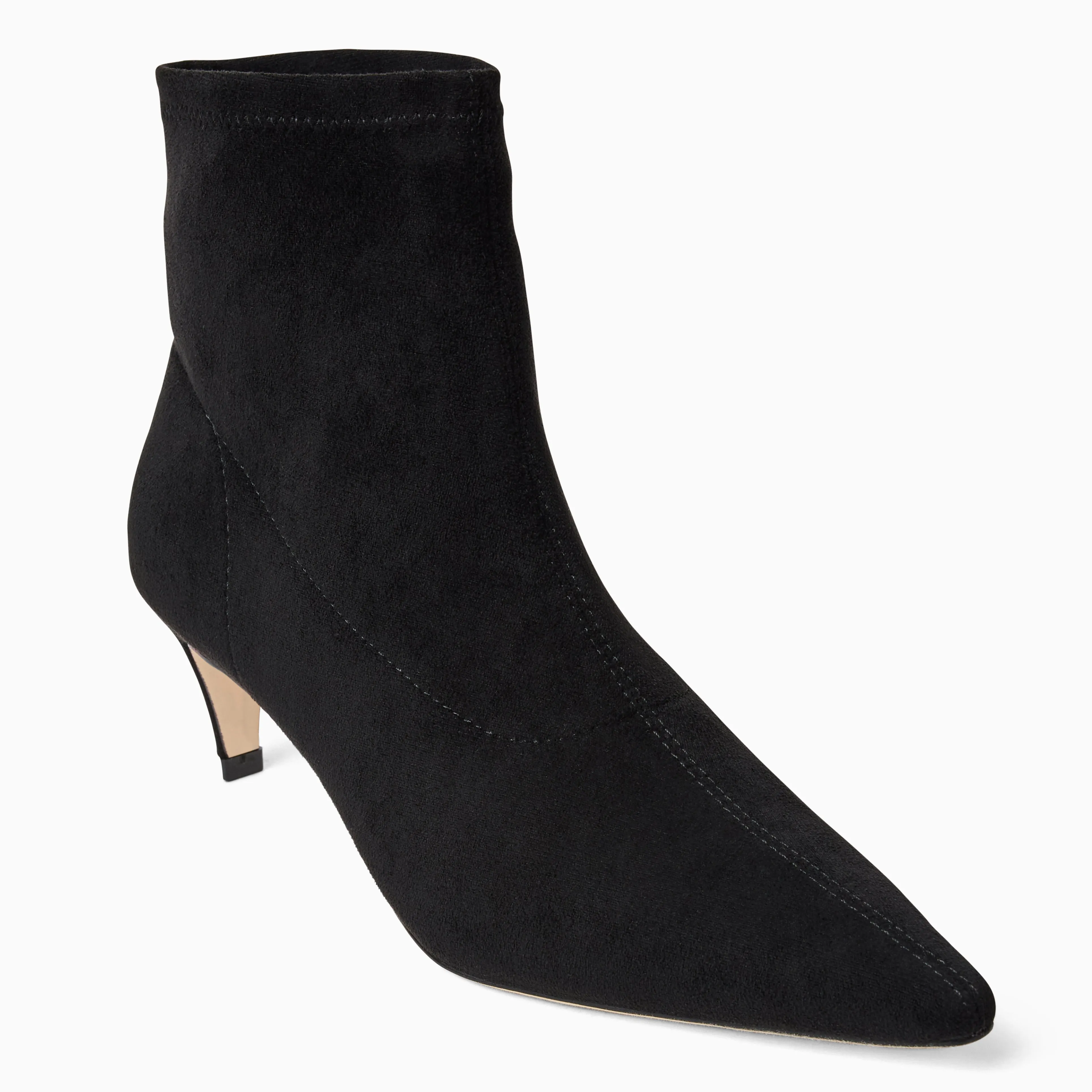 Comfortable Padding Charleston Stretch Kitten Heel Bootie