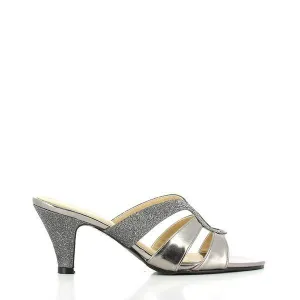 Dalessi Dolly Glitter Pewter Slides