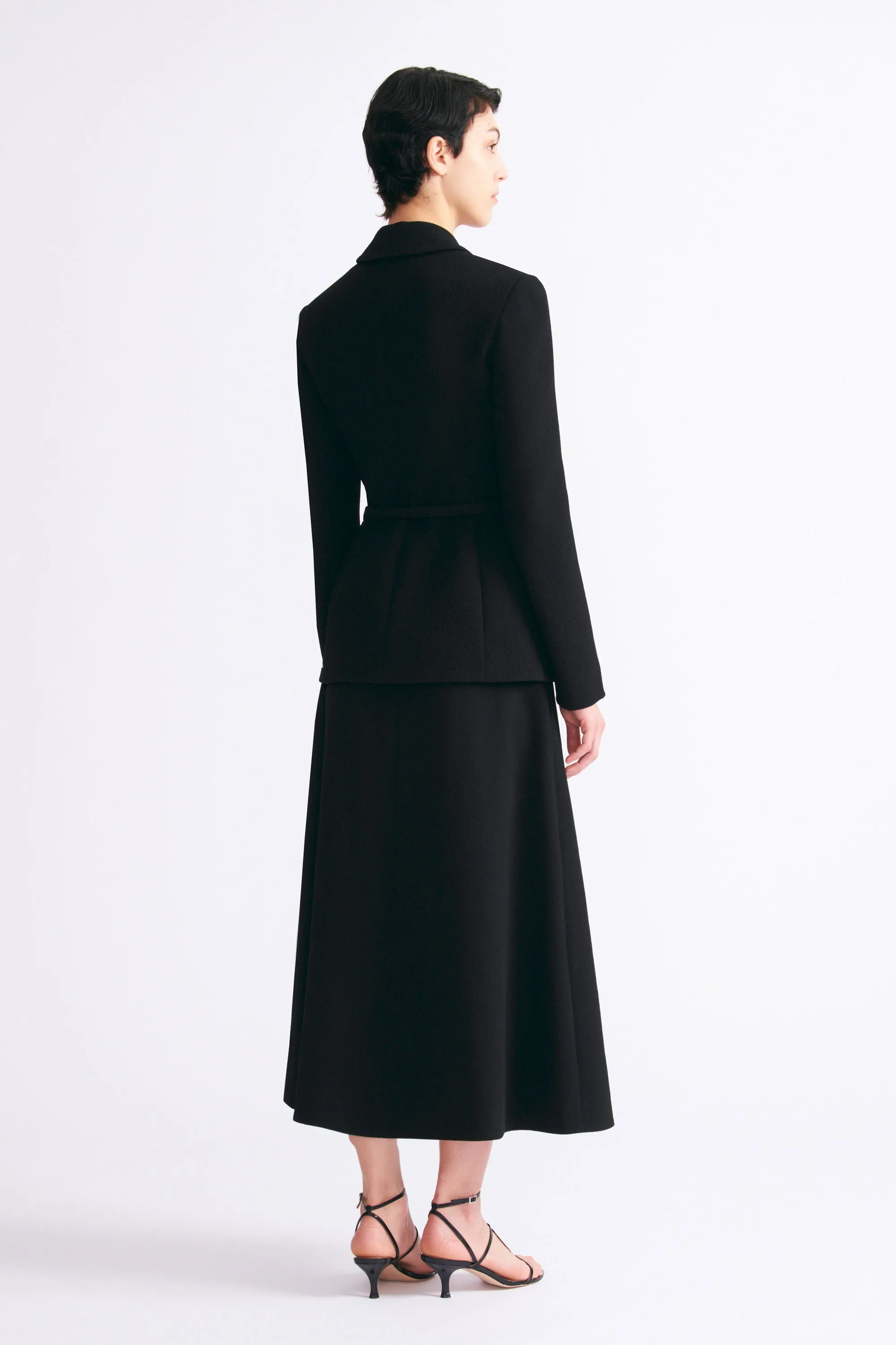 Danya Jacket In Black Double Crepe