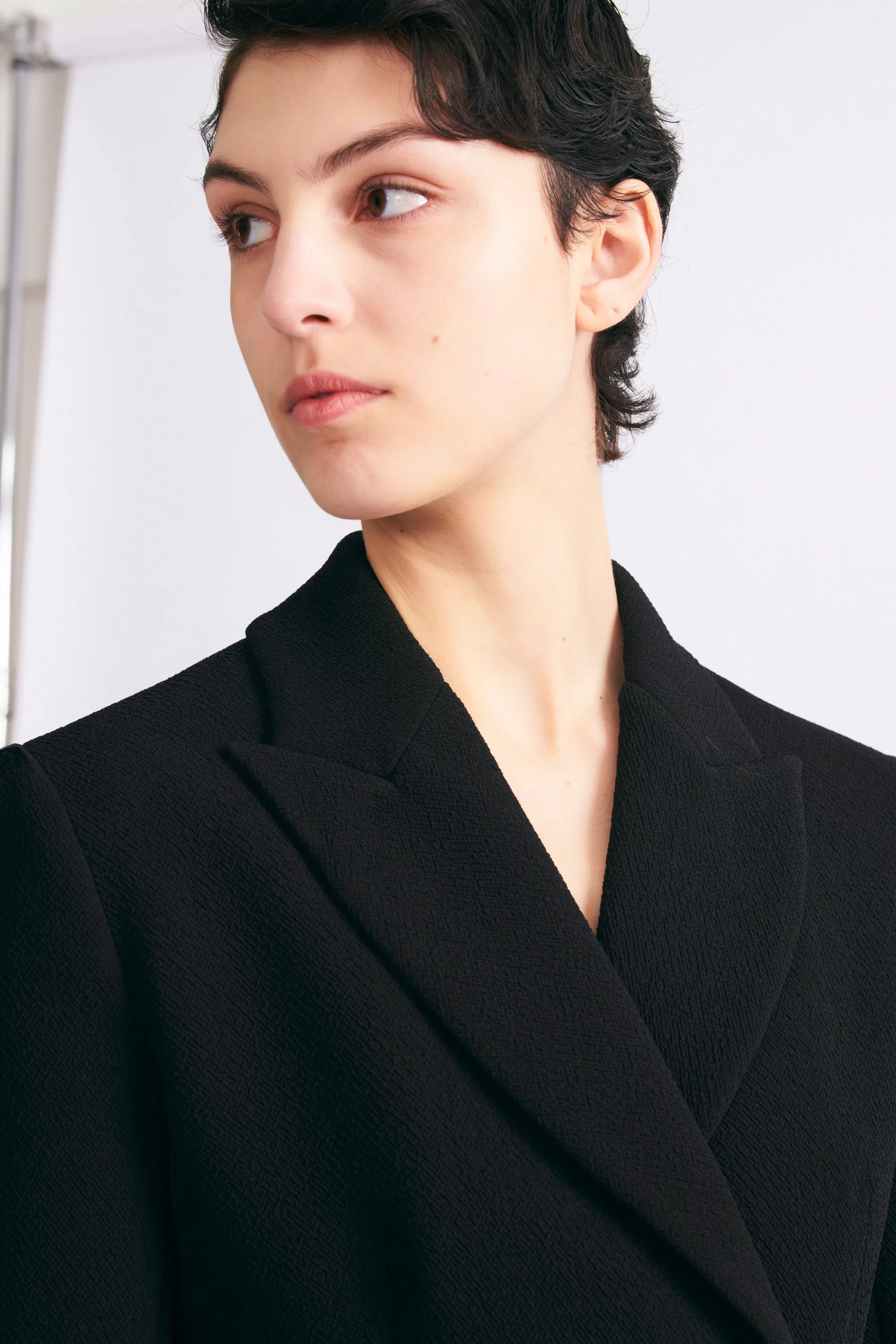 Danya Jacket In Black Double Crepe