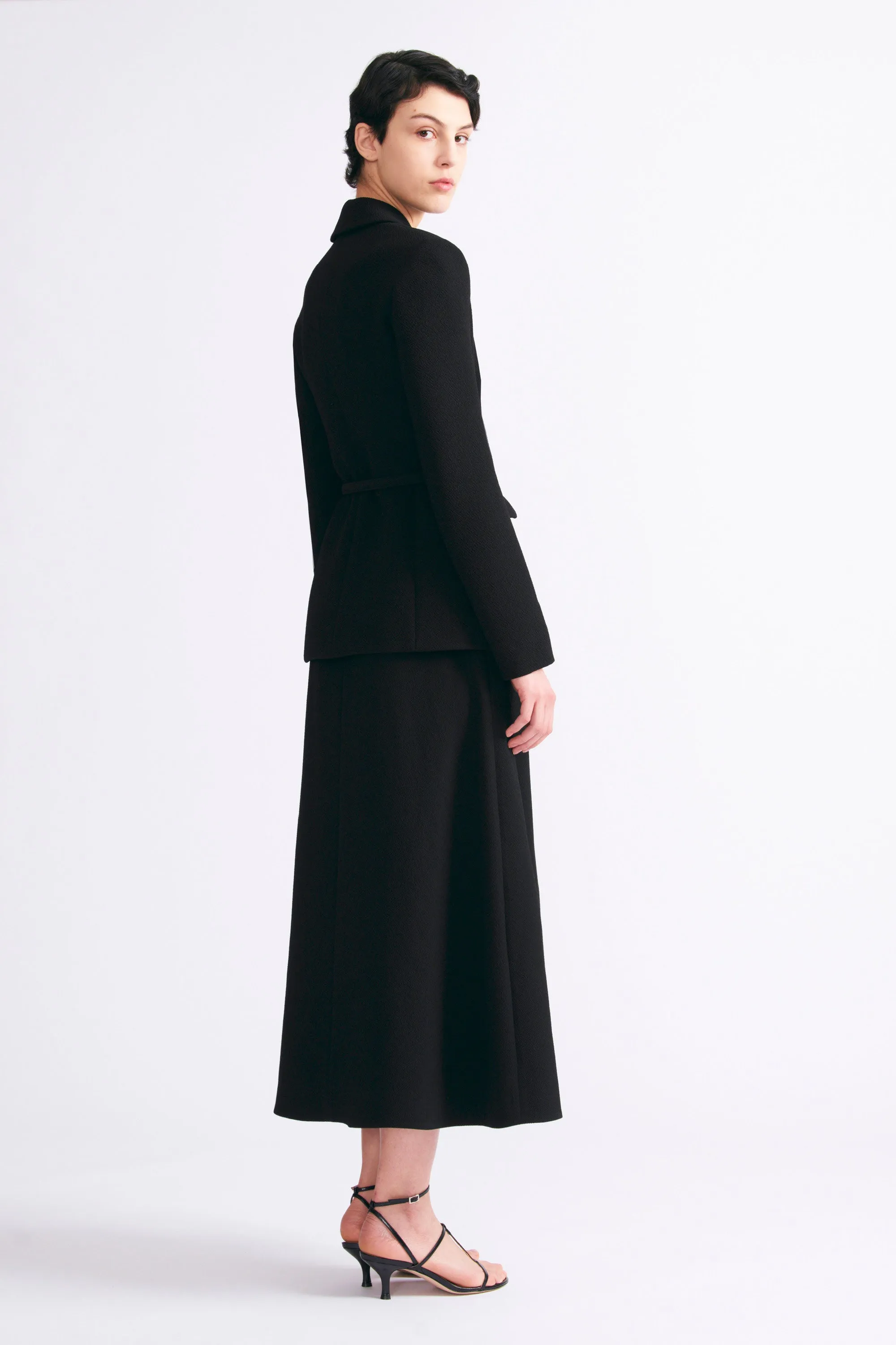 Danya Jacket In Black Double Crepe