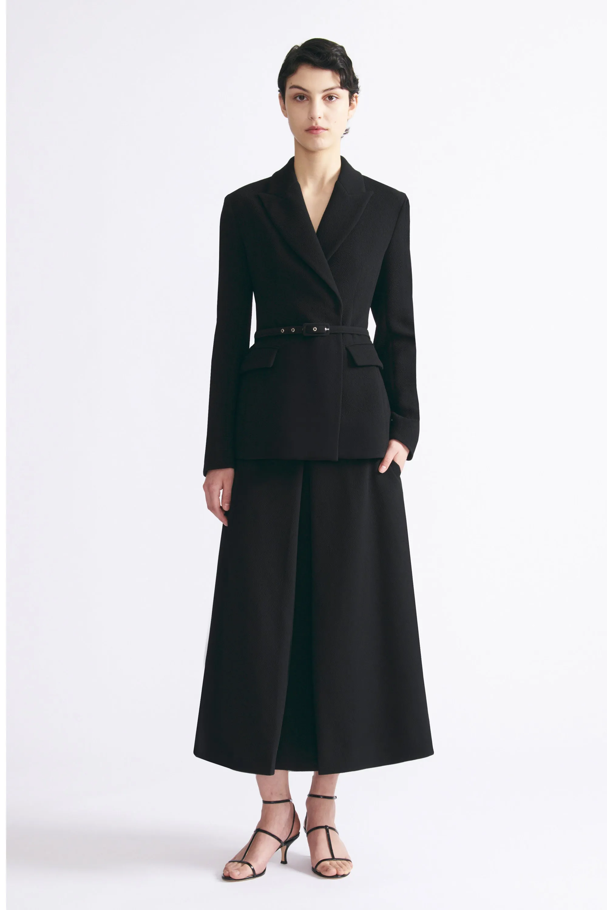 Danya Jacket In Black Double Crepe