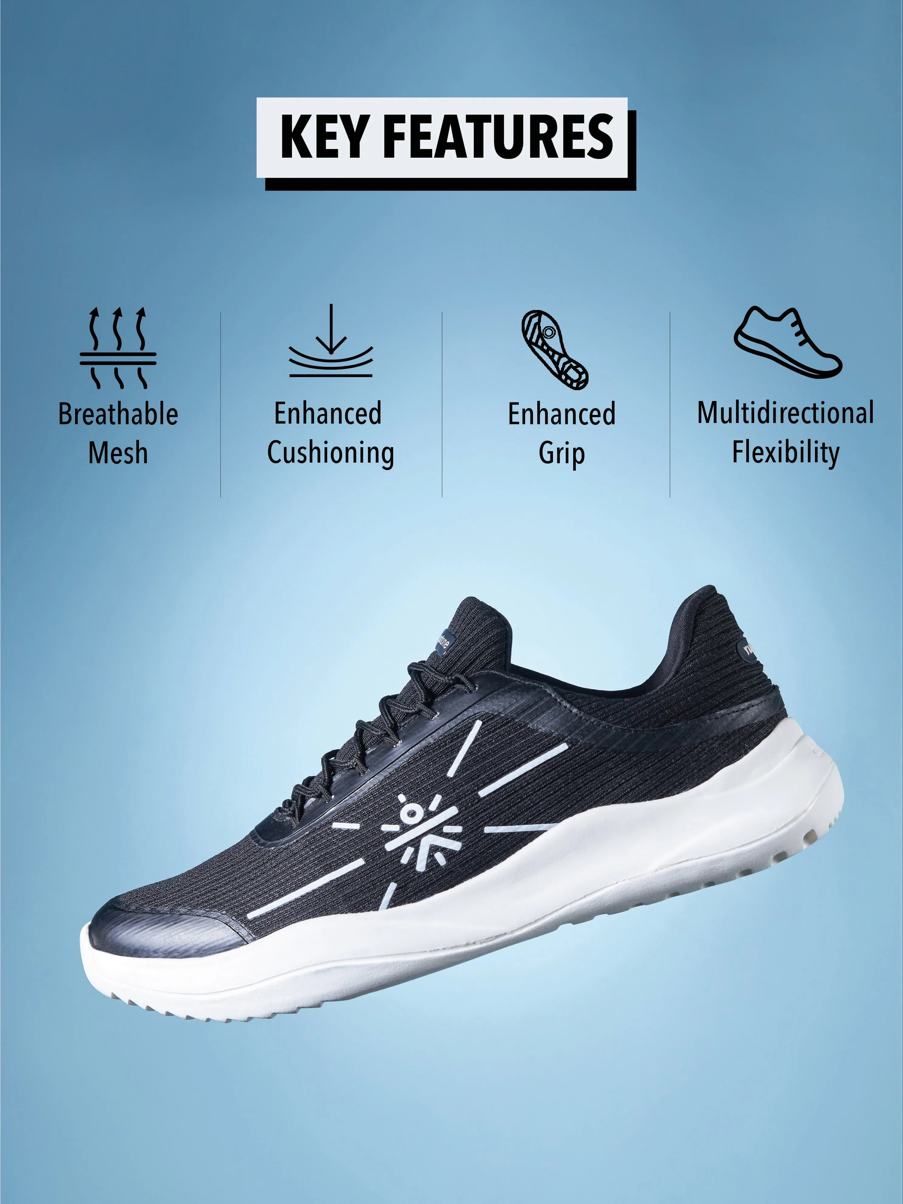 Dartin Men Running Shoes - Black