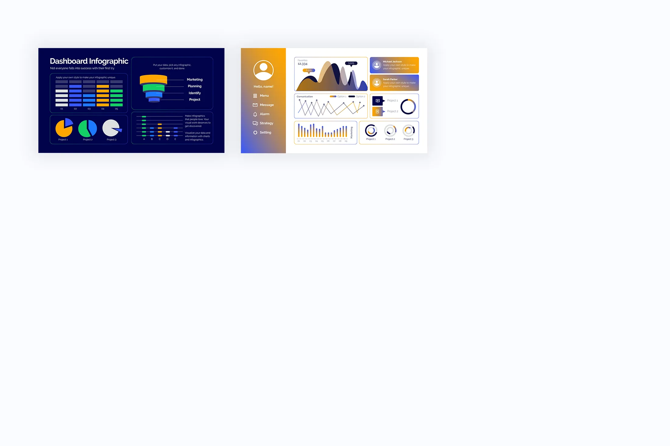 Dashboard Google Slides Infographics
