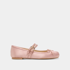 GIBSEN BALLET FLATS BLUSH SATIN Everyday Slip Soft Walk