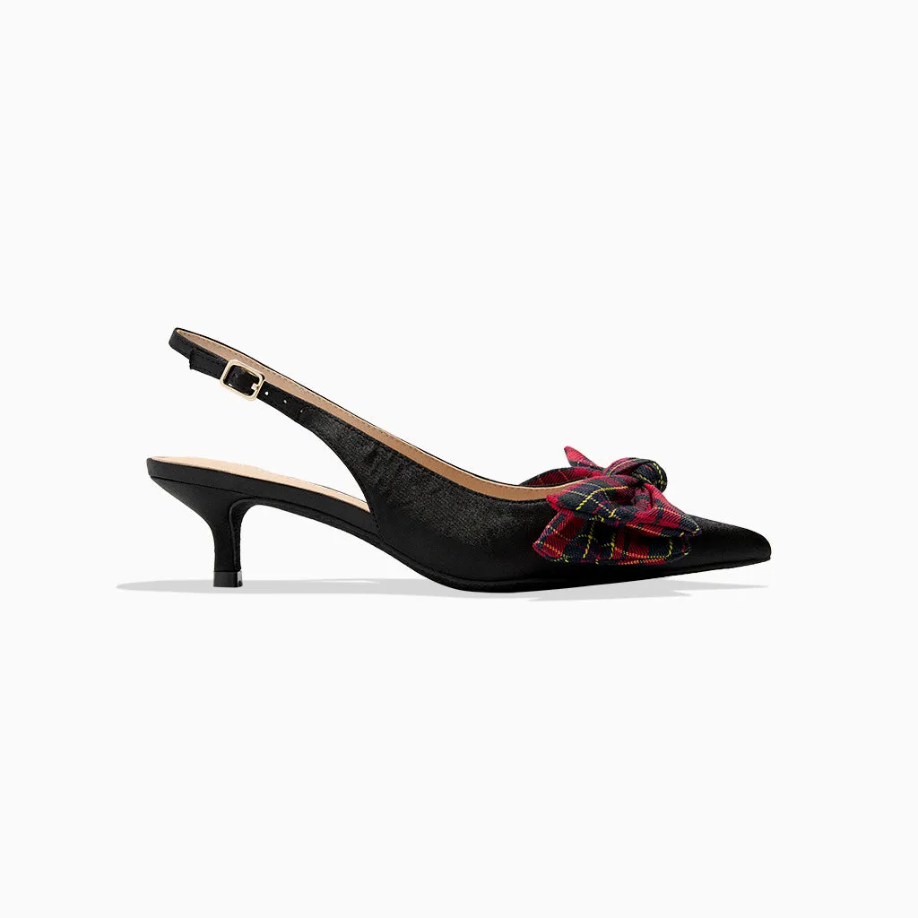 Iconic design Debra Fabric Slingback Kitten Heel