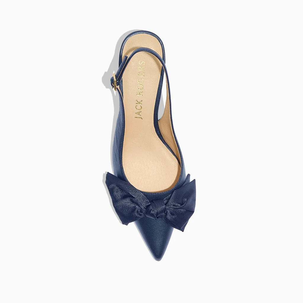 All Season Debra Leather Slingback Kitten Heel