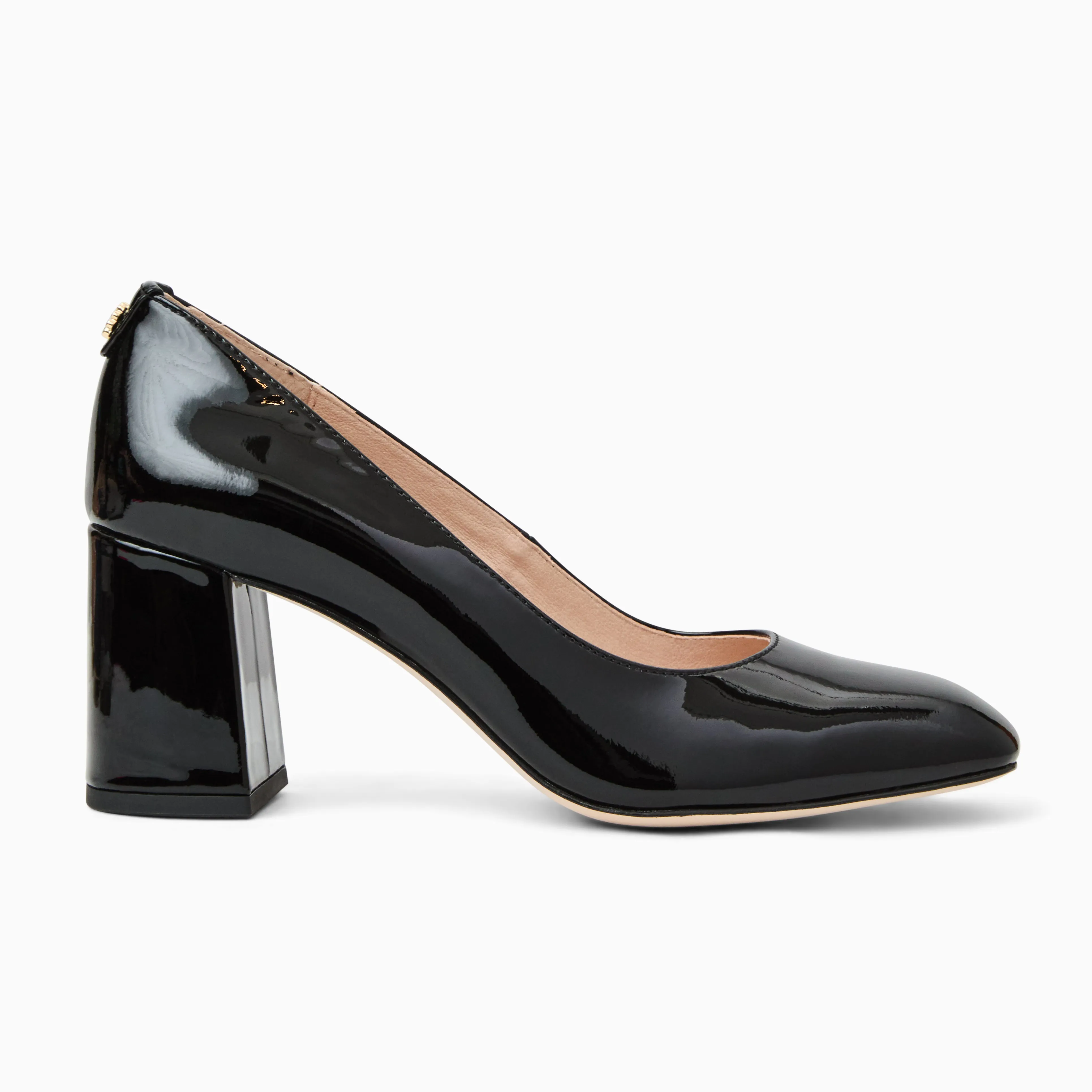Quick Spark Round Cut Lenora Leather Pump Heel