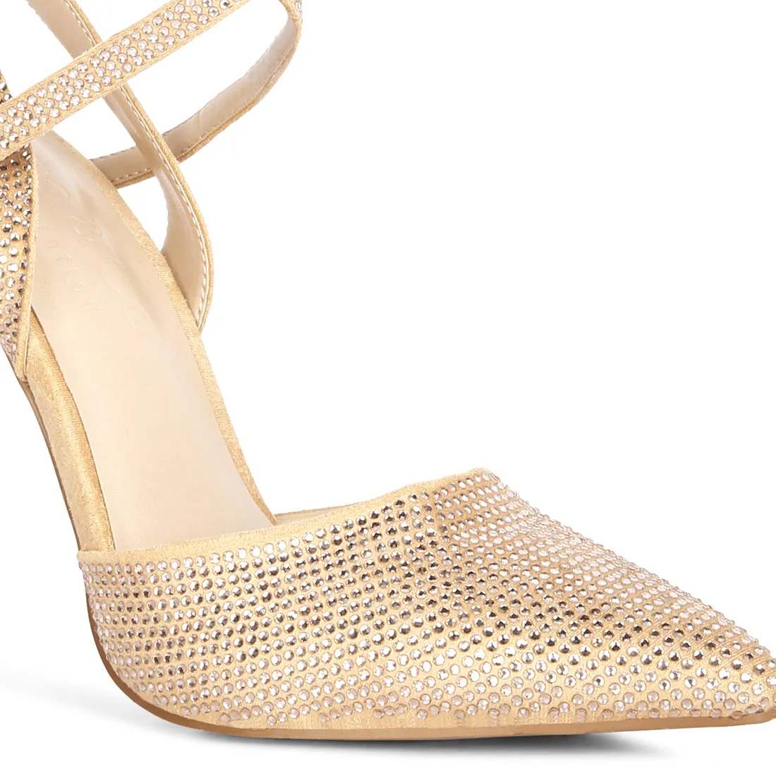 Diamante Studded High Heeled Sandal