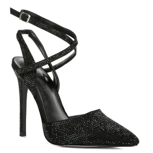 Diamante Studded High Heeled Sandal