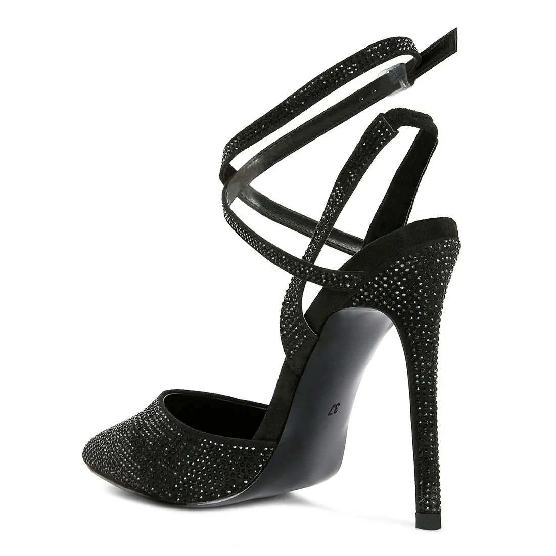 Diamante Studded High Heeled Sandal