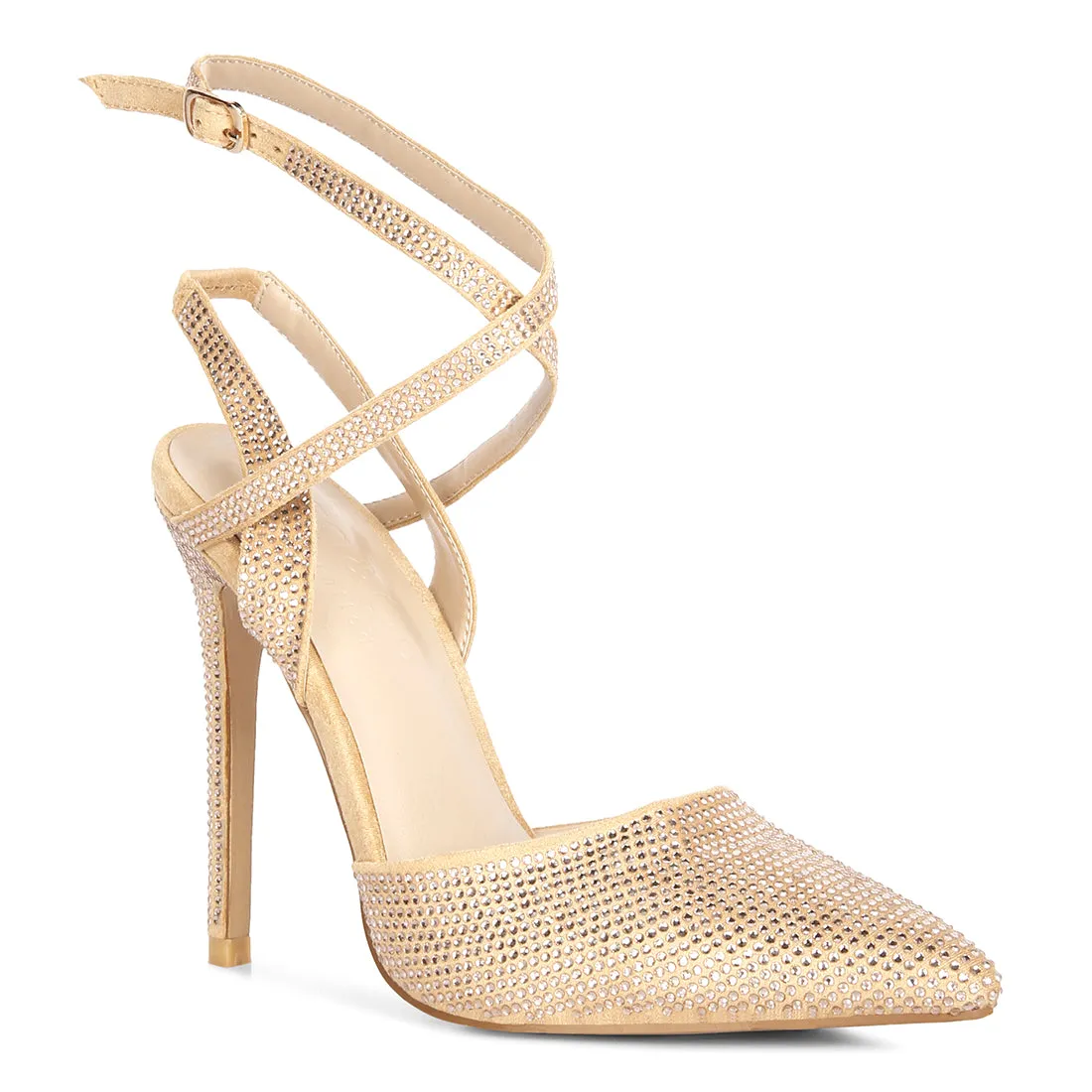 Diamante Studded High Heeled Sandal