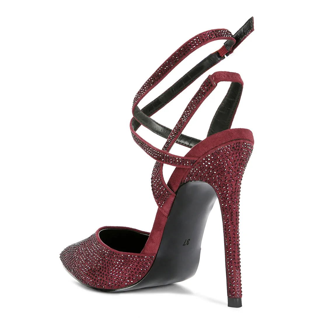 Diamante Studded High Heeled Sandal