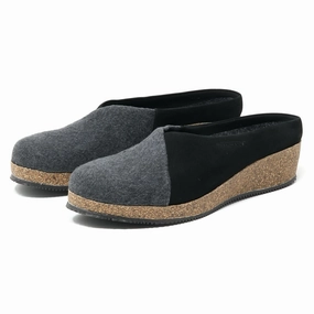 Women's Elsa Stretch Felt & Nubuck Wedge Mule Golf