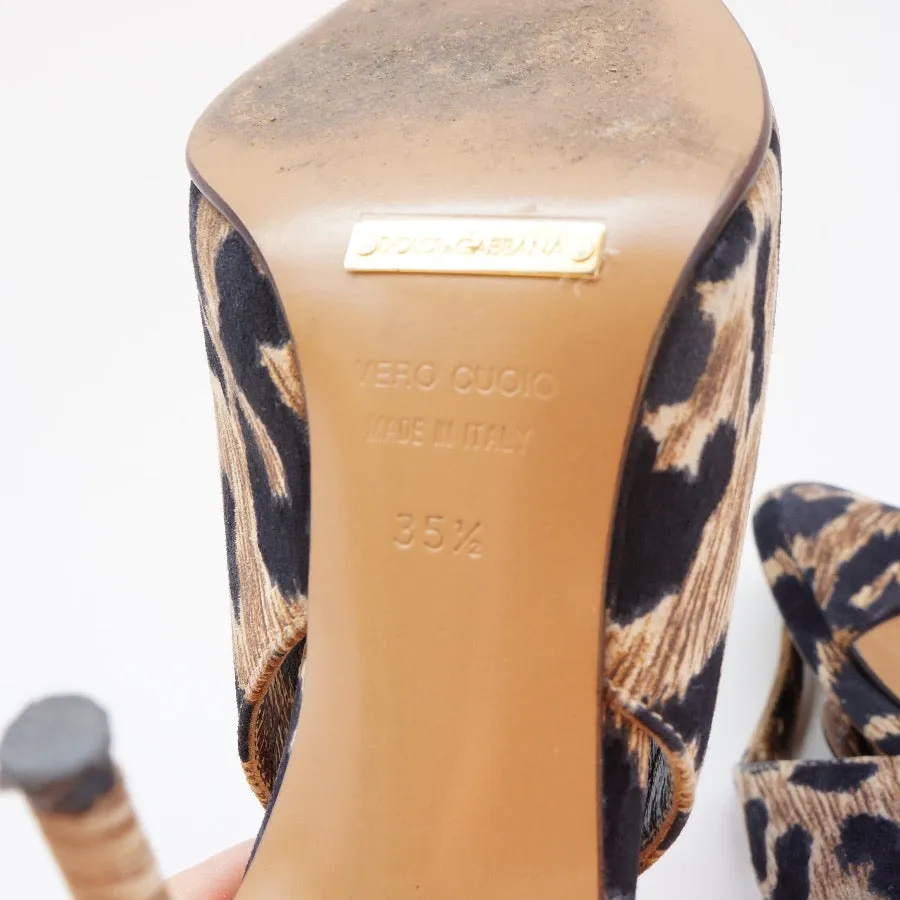 Dolce & Gabbana Nubuck Leather Slingback