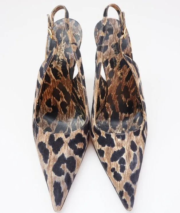 Dolce & Gabbana Nubuck Leather Slingback