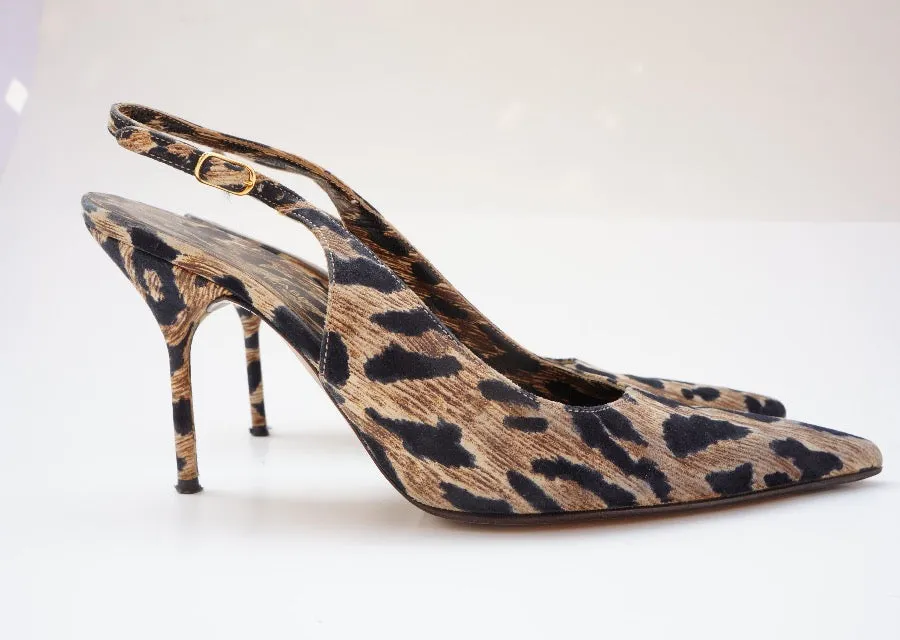 Dolce & Gabbana Nubuck Leather Slingback
