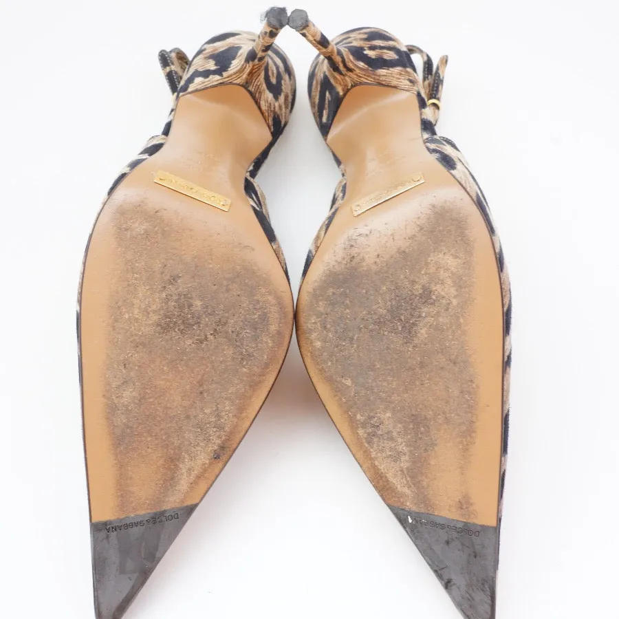 Dolce & Gabbana Nubuck Leather Slingback