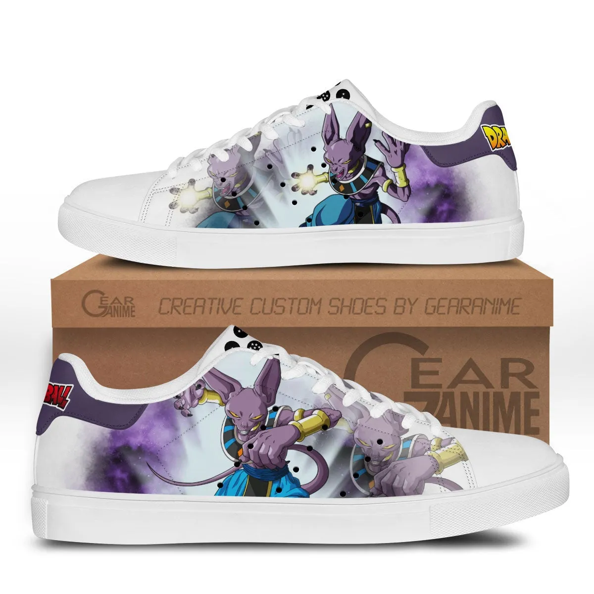 Dragon Ball Beerus Skate Sneakers Custom Anime Shoes