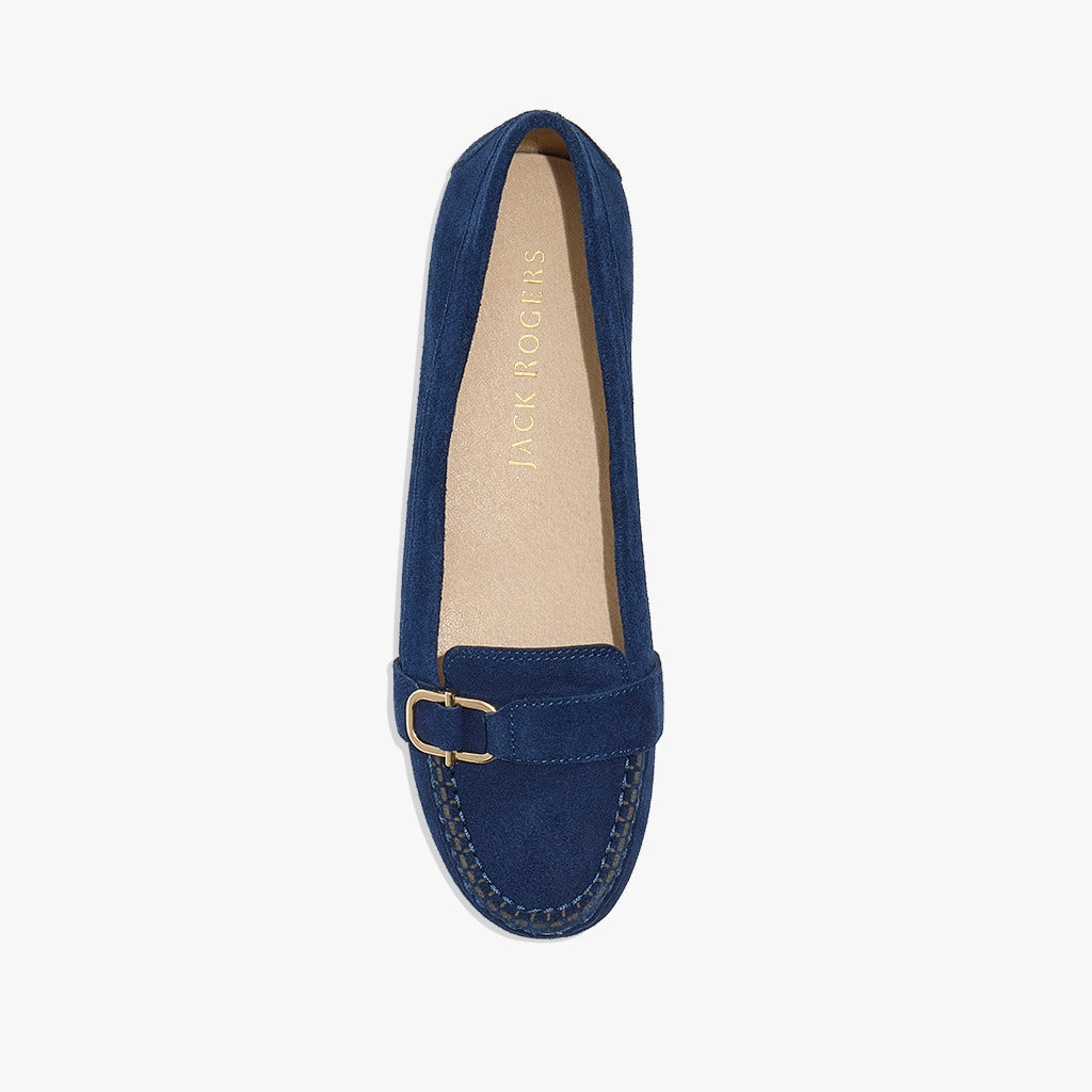 Hanover Suede Hardware Flat Moccasin Night View