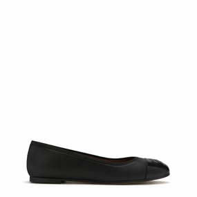 waterproof Vendo?me Ynes black calfskin leather ballerinas