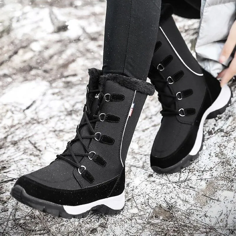 Dyavor Women Waterproof Non-slip Orthopedic Snow Boots