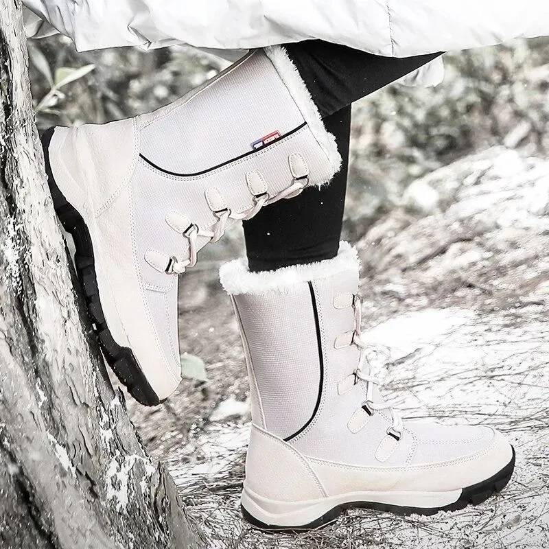 Dyavor Women Waterproof Non-slip Orthopedic Snow Boots