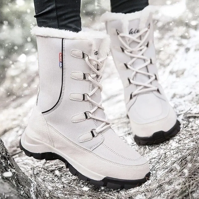 Dyavor Women Waterproof Non-slip Orthopedic Snow Boots