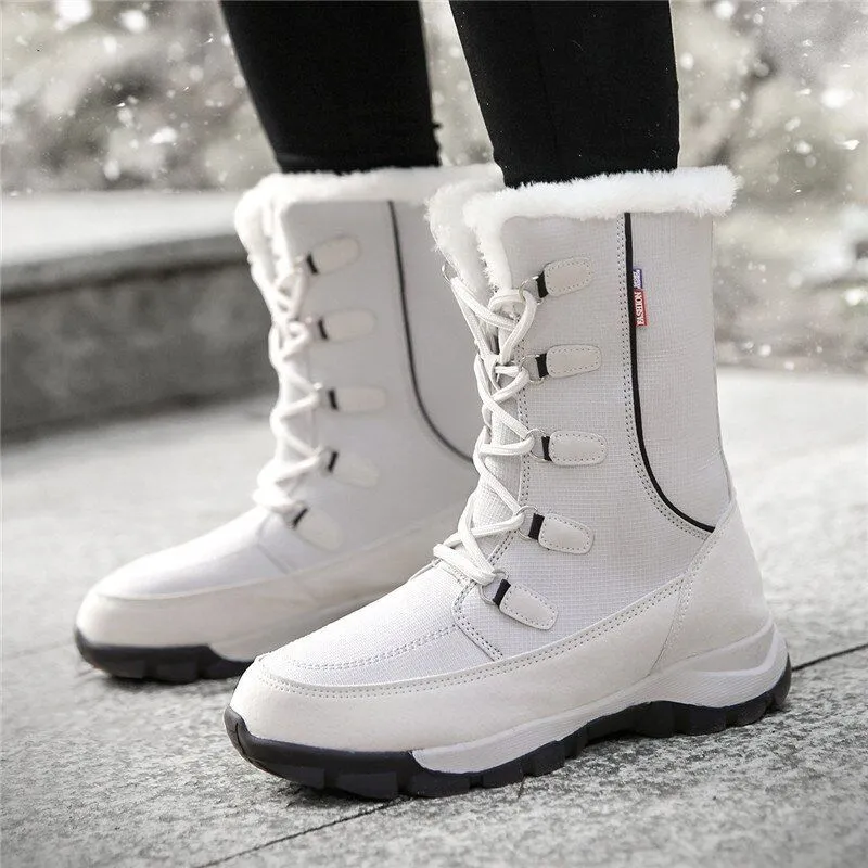 Dyavor Women Waterproof Non-slip Orthopedic Snow Boots