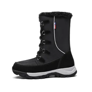 Dyavor Women Waterproof Non-slip Orthopedic Snow Boots