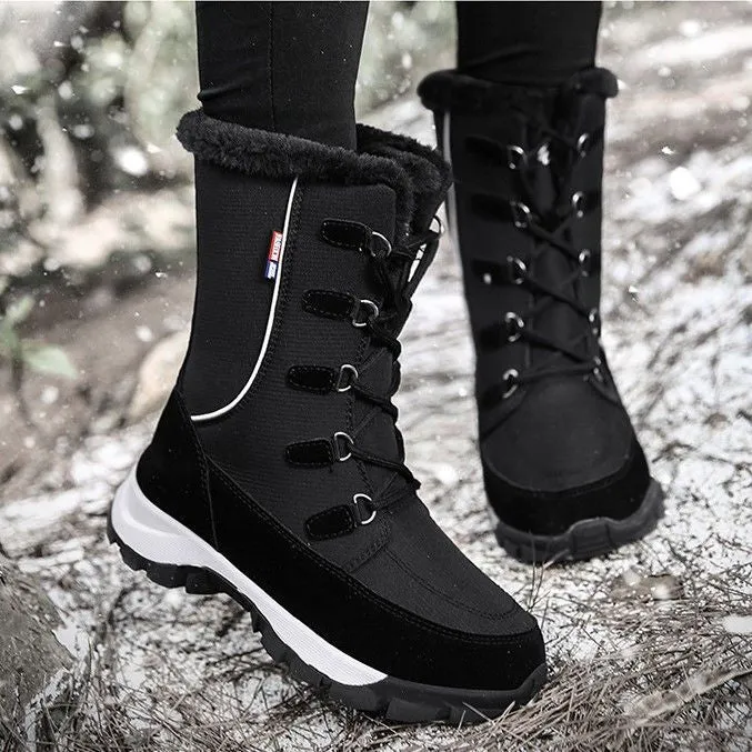 Dyavor Women Waterproof Non-slip Orthopedic Snow Boots