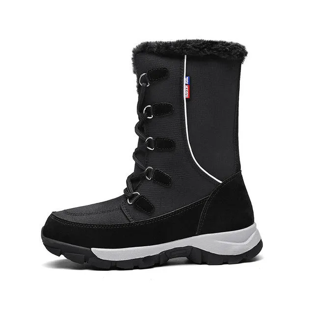 Dyavor Women Waterproof Non-slip Orthopedic Snow Boots