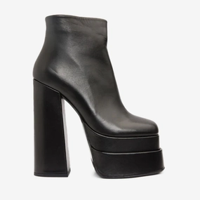 Universal Sizing The Latino Black Leather High Heel Women Boot Final Sale!