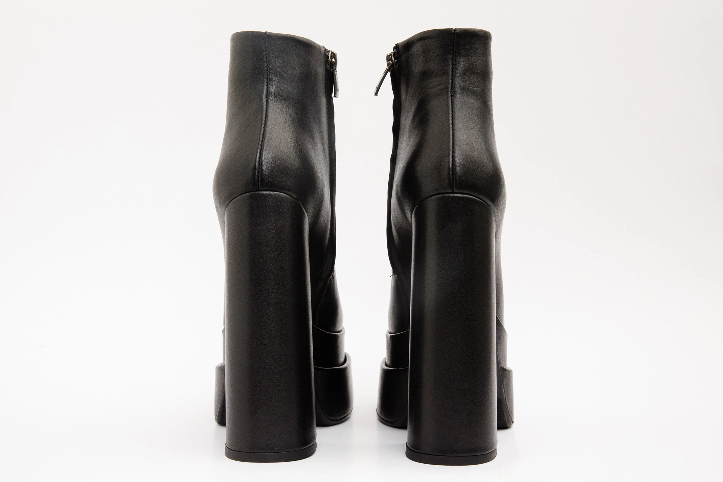The Latino Black Leather High Heel Women Boot Final Sale! weakest Padded Ankle Support