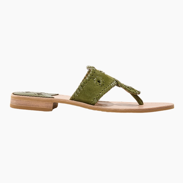 Toe Guard Jacks Suede Flat Sandal