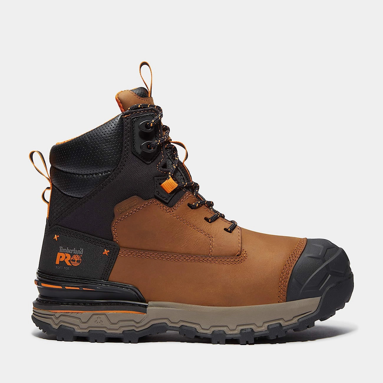 Men's Boondock Ultralight 6" Soft Toe Waterproof Work Boot Elevated traction All-weather lining