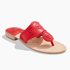 Jacks Leather Flat Sandal Shiny Gem