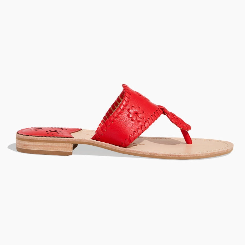Daily Mobility Balanced Weight Distribution Jacks Leather Flat Sandal