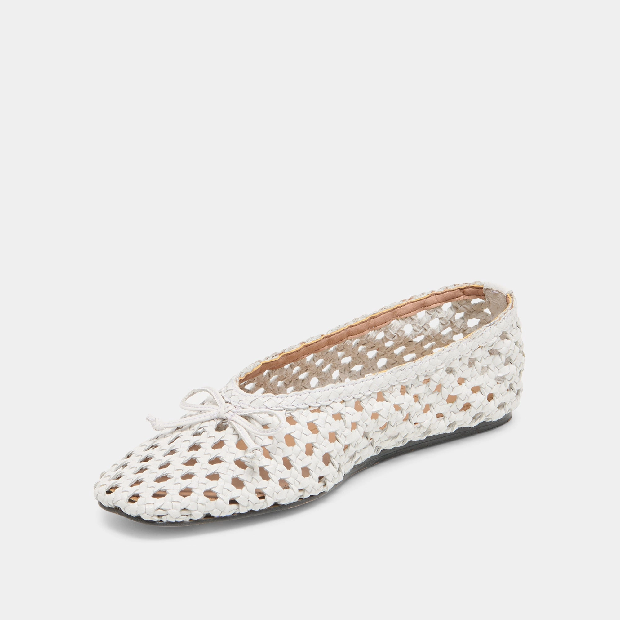 EDDA BALLET FLATS BONE WOVEN LEATHER Gym Glow