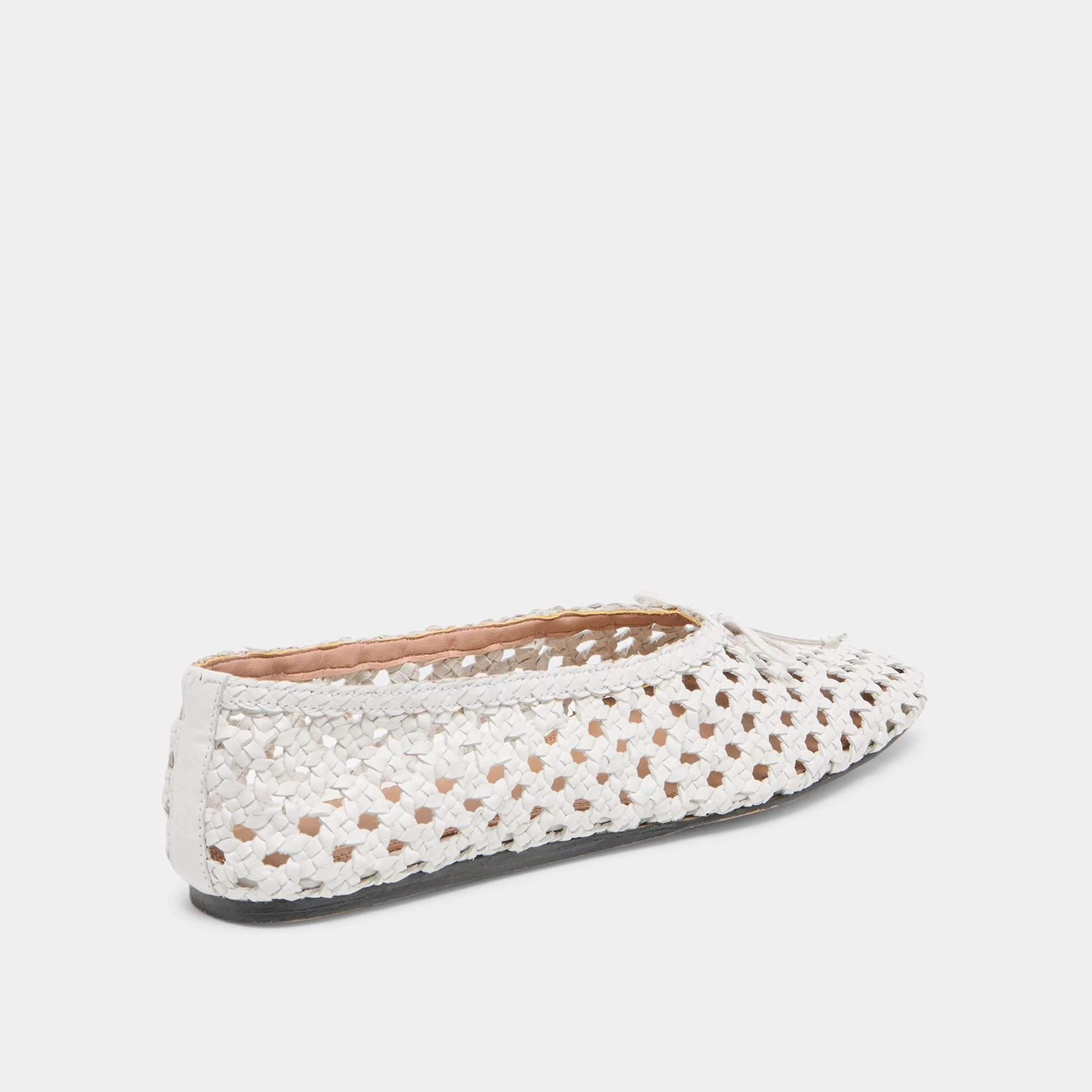 Look View EDDA BALLET FLATS BONE WOVEN LEATHER