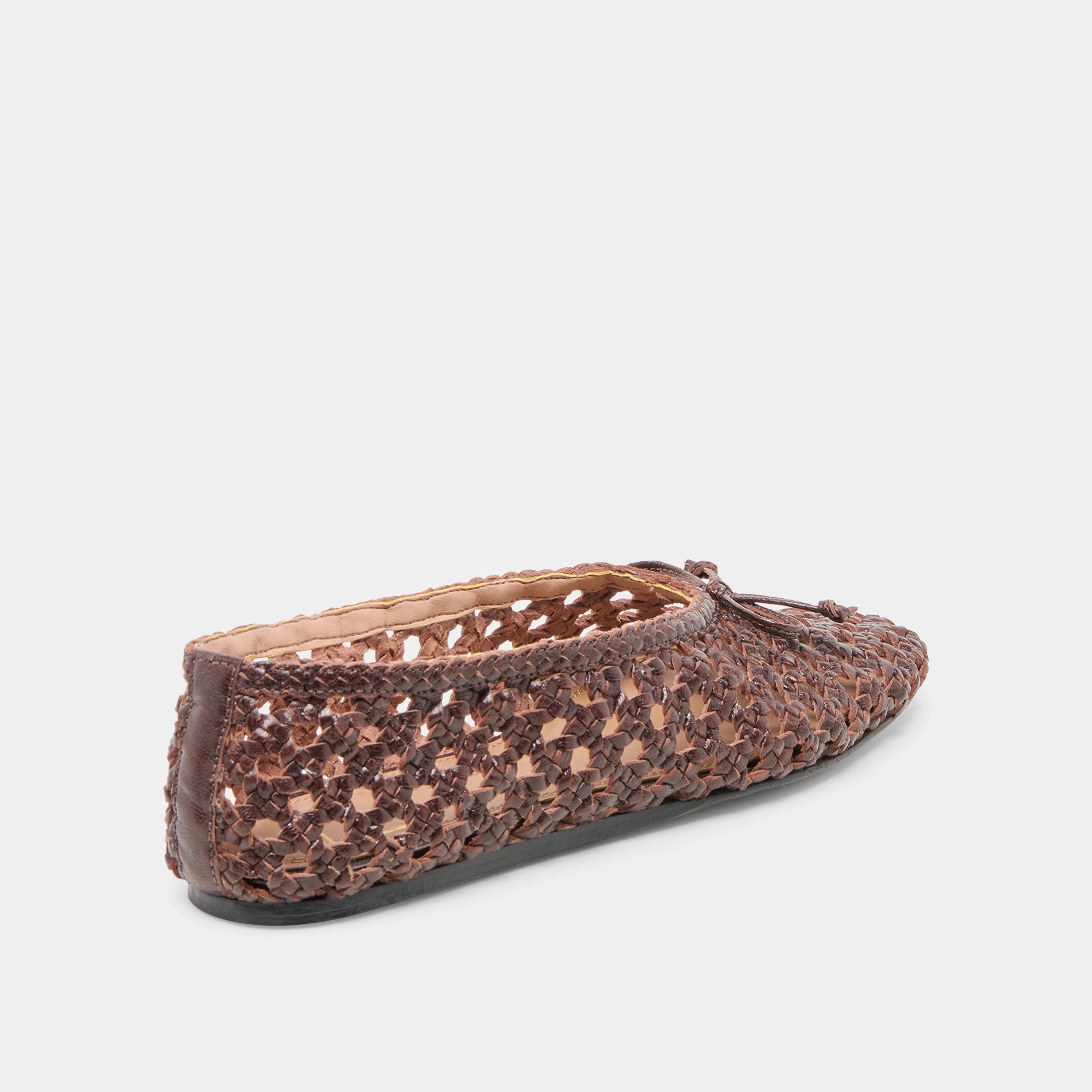 EDDA BALLET FLATS BROWN WOVEN LEATHER Relaxed Walk