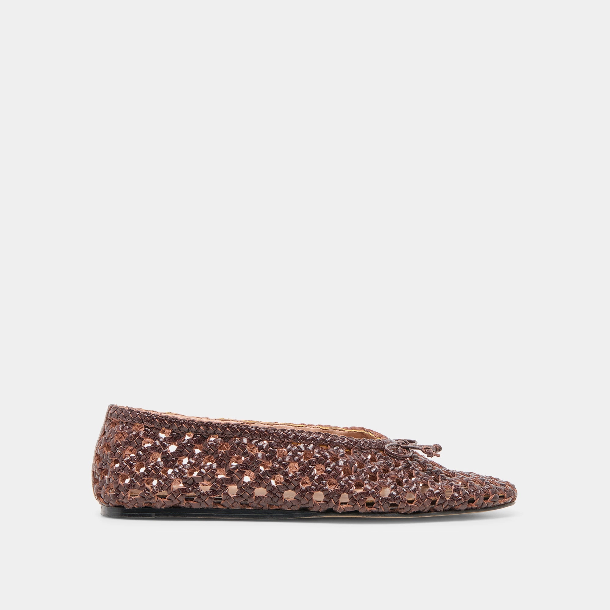 EDDA BALLET FLATS BROWN WOVEN LEATHER Harbor Step
