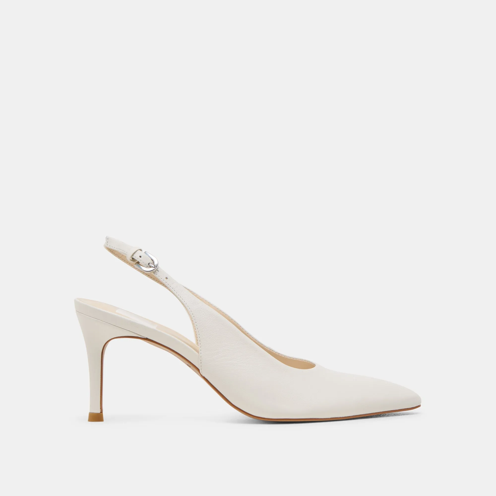 ELASI HEELS WHITE LEATHER London Chic