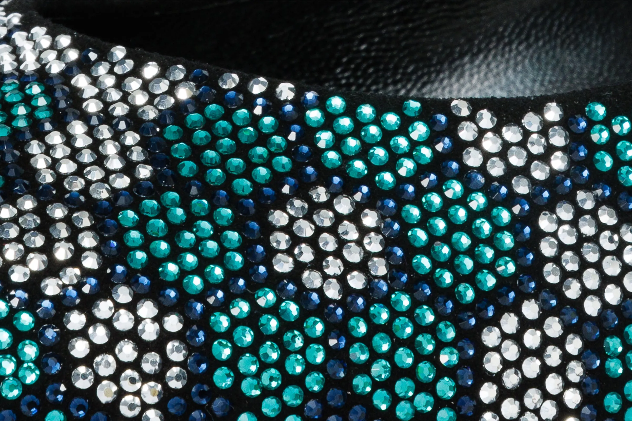 French Touch Walk Spark The Doha Turqoise Glitter Leather Block Pump Women Shoe