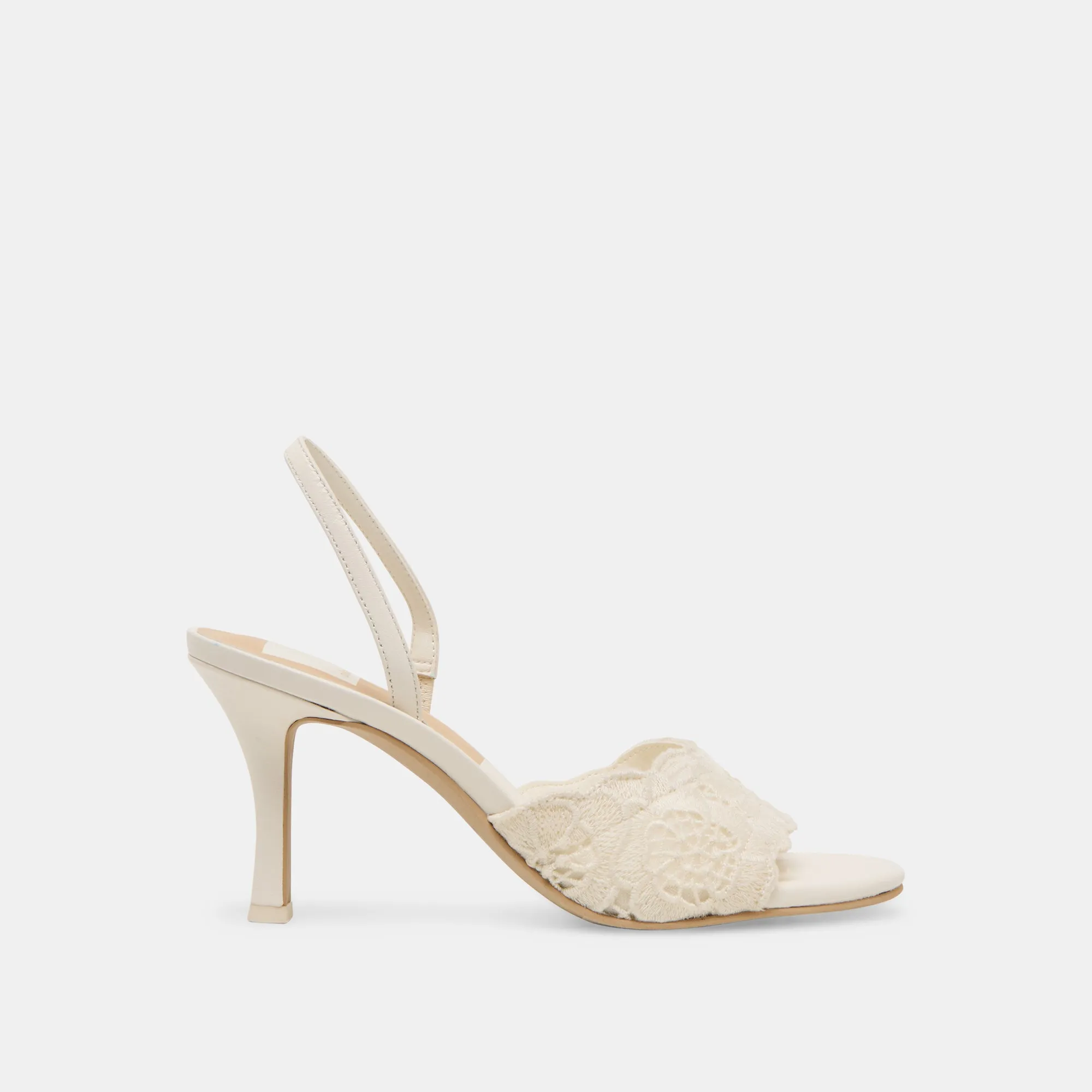 LARRA HEELS WHITE CROCHET Bold Look