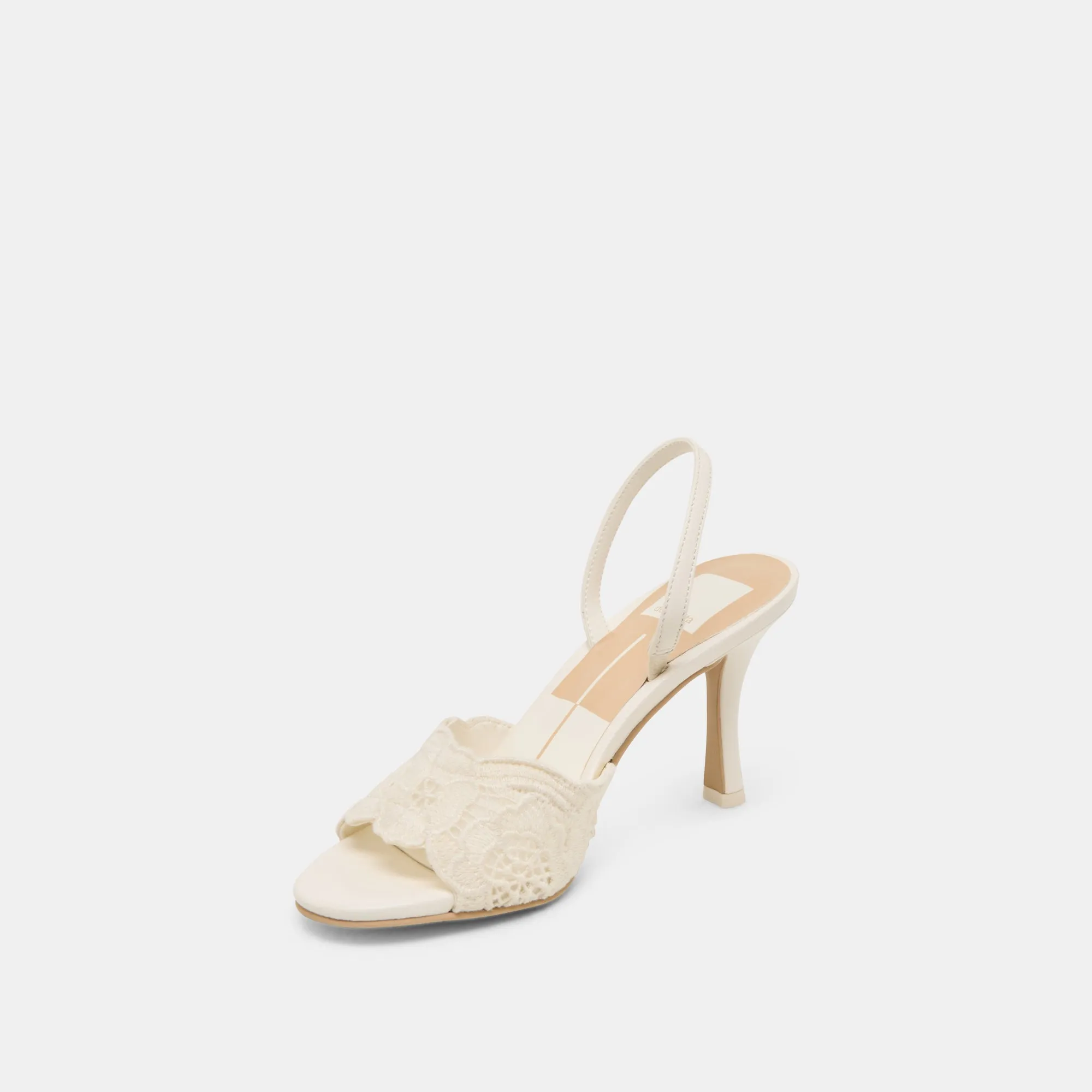 LARRA HEELS WHITE CROCHET Date Spark