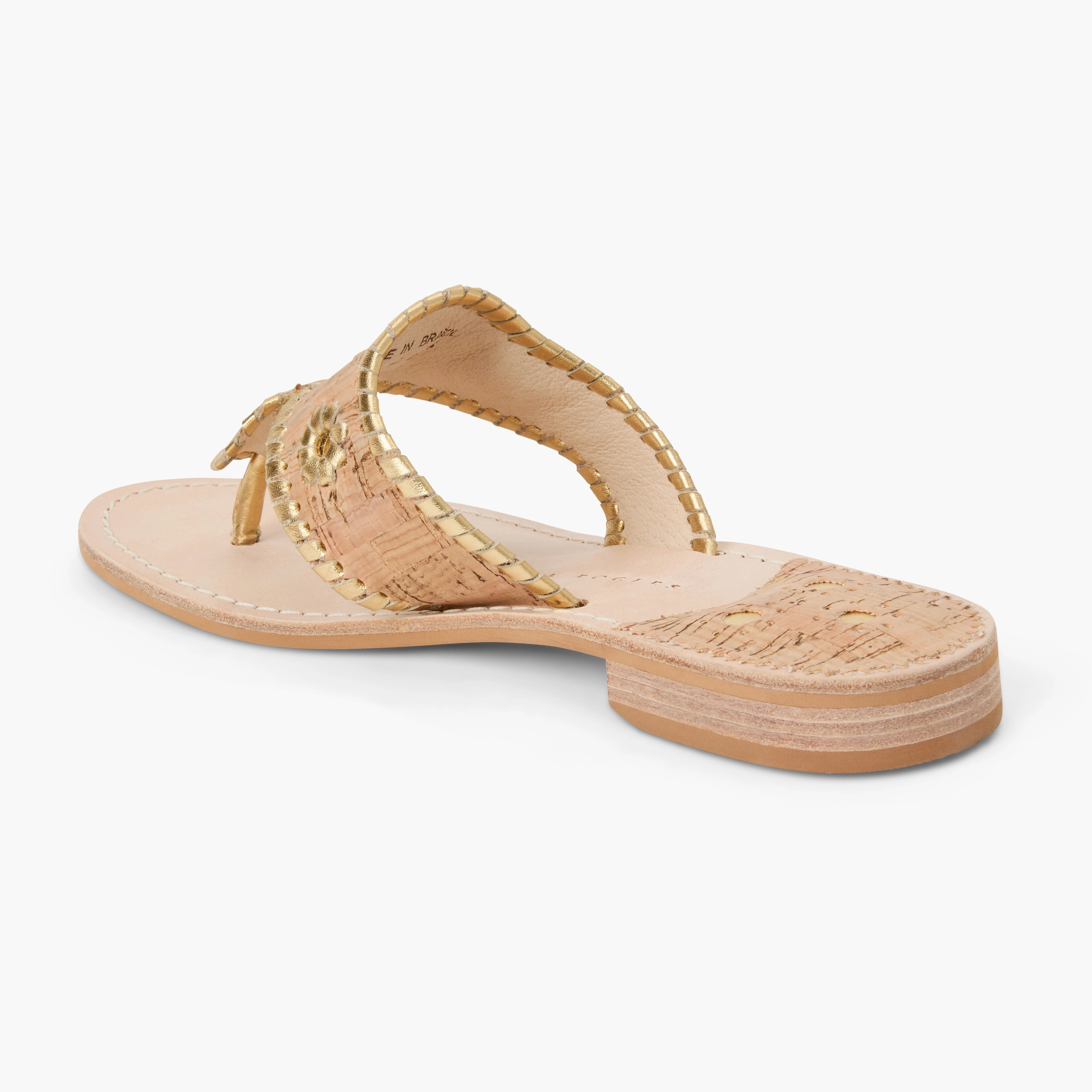 All Fit Jacks Wide Width Leather Flat Sandal